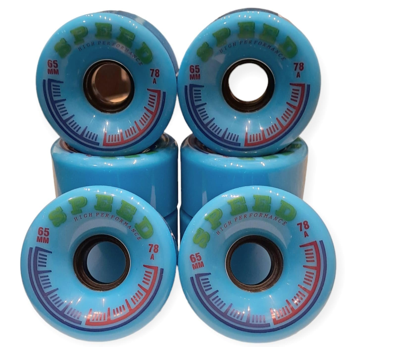 Fly Speed Skate Wheels (PU) Wheel Set 65mm 78A Hardness Number of Eight Wheels