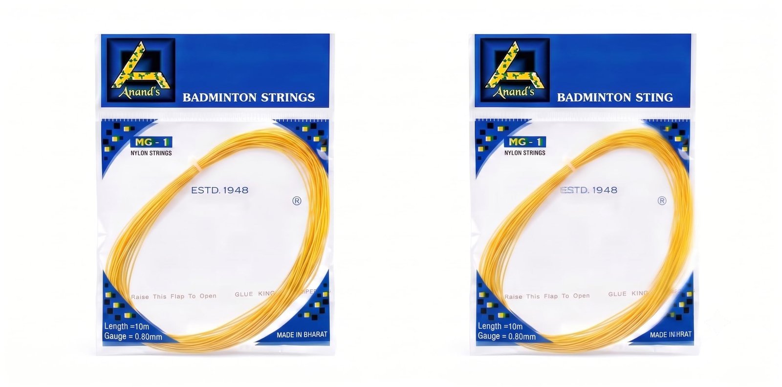 Badminton String 10 Meter Each – String Replacement Pack of 3 (Total 30m) for Badminton Rackets | Durable Nylon Badminton Gut for Rackets | Ideal for Practice & Training(Multicolour)