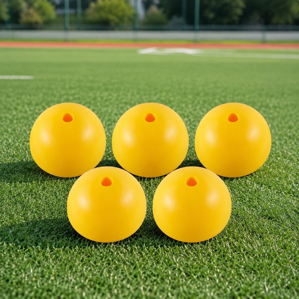 Color Cones Set of 5, Red Training Cones, for Soccer Practice, Mini Cones, Durable Water Base 5 PC