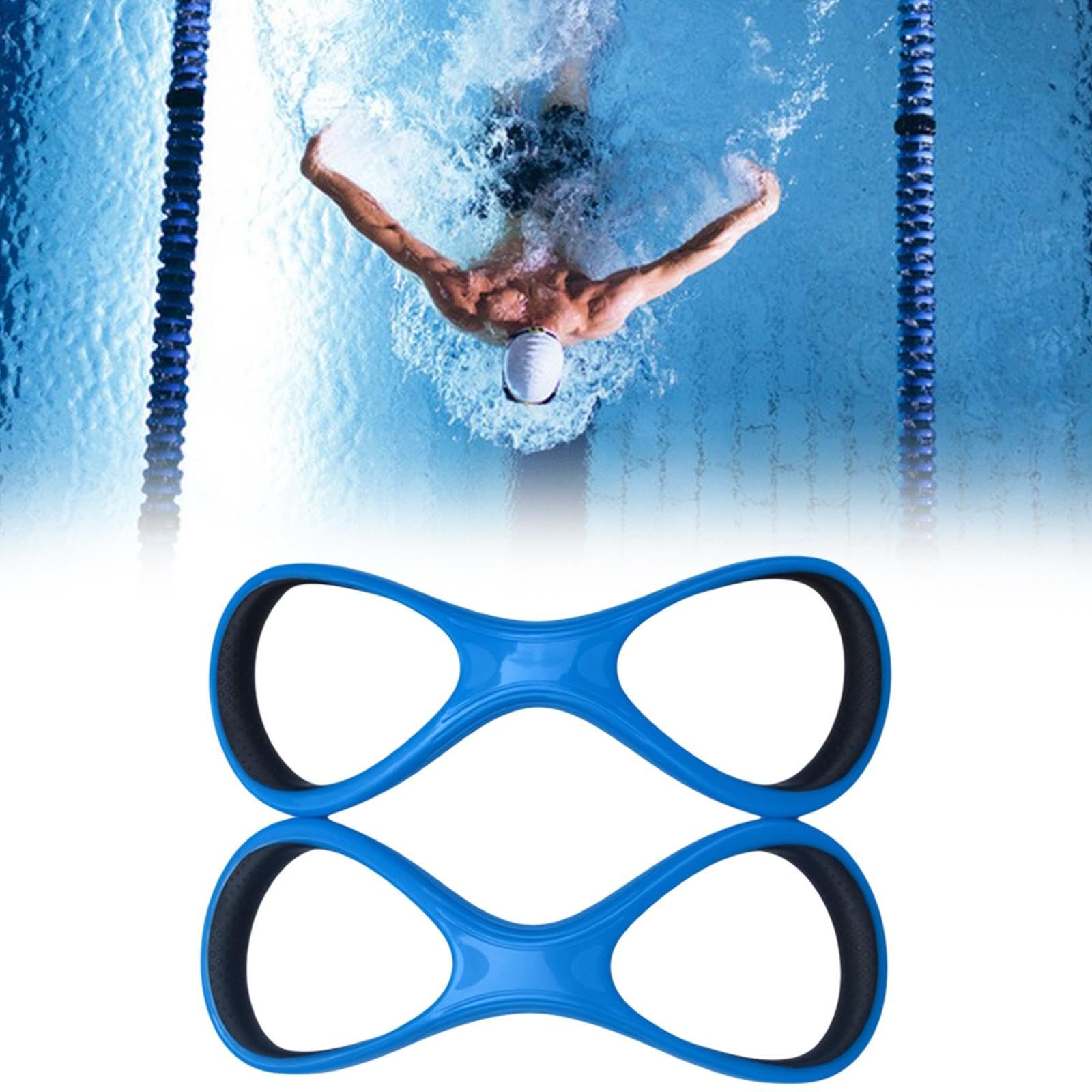 Forearm Fulcrum Fin Teaching 8 Word Auxiliary Professional Swim Webbed Glove Blue S| Sports Equipment | Outdoor Sports Gear | Exercise Gear