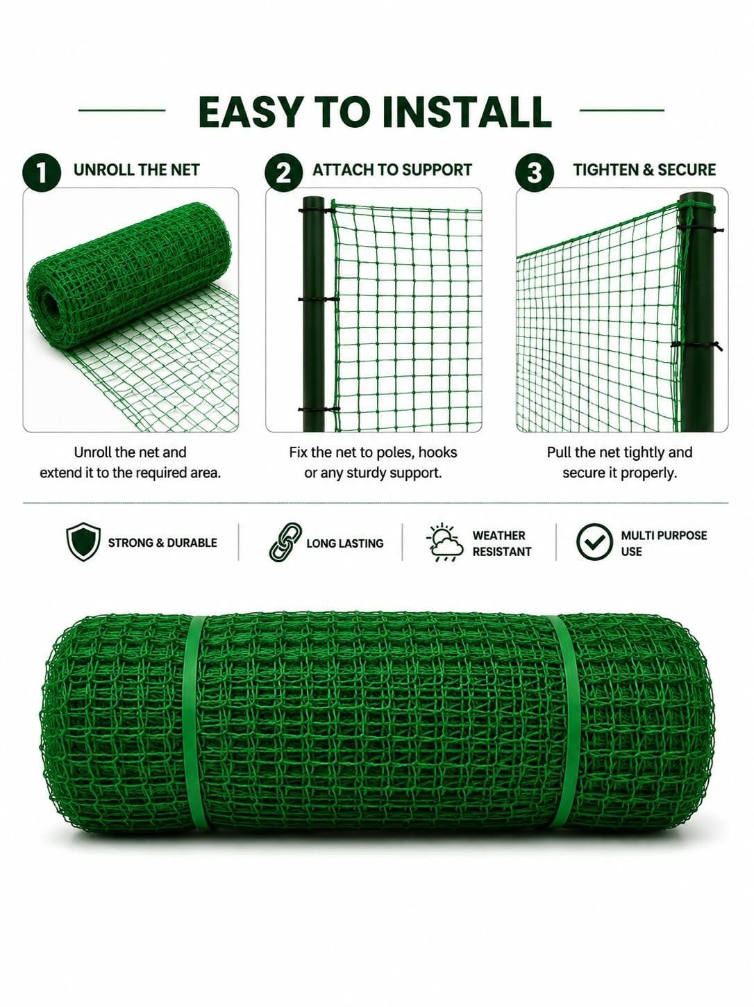Cricket Practice Net for Batting Bowling Training Sports Netting for Home Ground Garden Outdoor Indoor