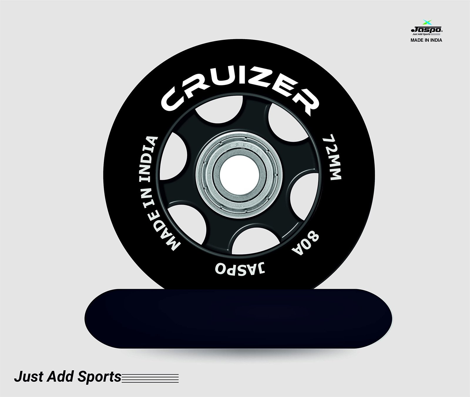 Inline PU Wheels 72mm/100mm Spare Roller Blade & Skate Replacement Wheel (CRUIZER 72 MM (PACK OF 2))