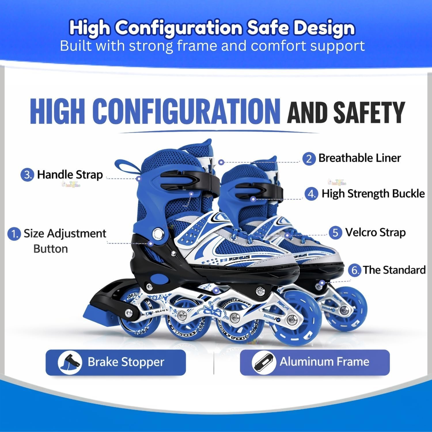 Adjustable Roller Skates for Kids, Quad Roller Skates Shoes