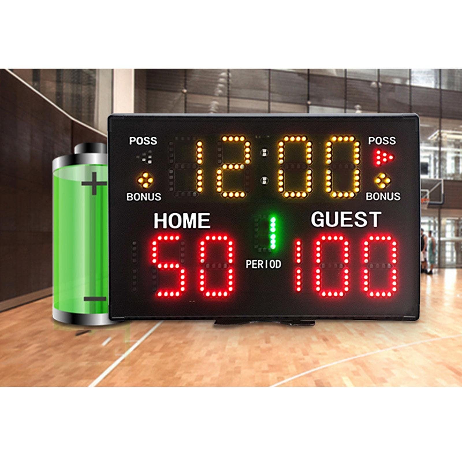 Tabletop Digital Scoreboard 30Meters Control Distance for Basketball Boxing Digital Scoreboard