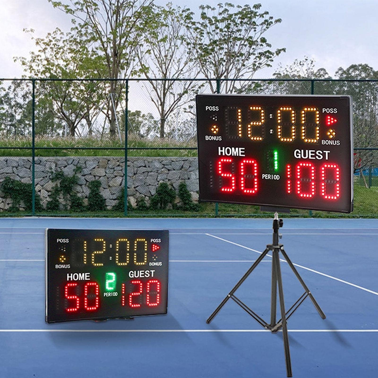 Tabletop Digital Scoreboard 30Meters Control Distance for Basketball Boxing Digital Scoreboard